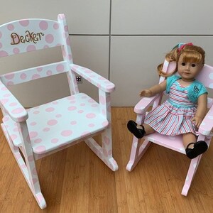 Child's Rocking Chair With Complimenting Doll Rocker - Etsy