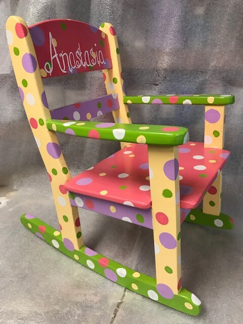 Child's Rocking Chair Feeling Like Springtime - Etsy