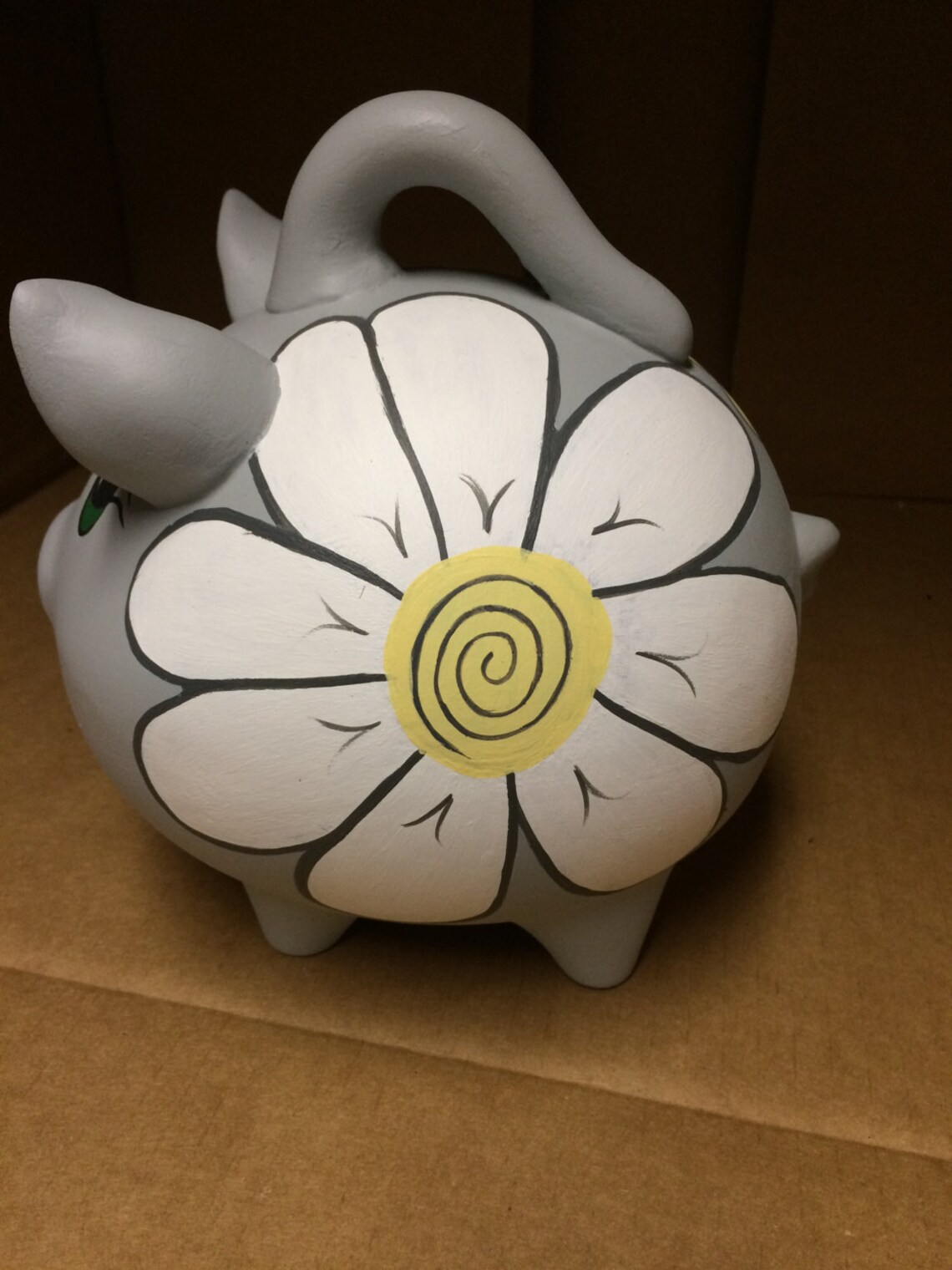 Piggy Bank: Lots of Flowers | Etsy