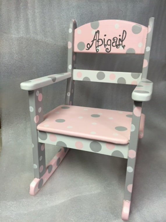 Child's Rocking Chair PRECIOUS LOTSA DOTS!