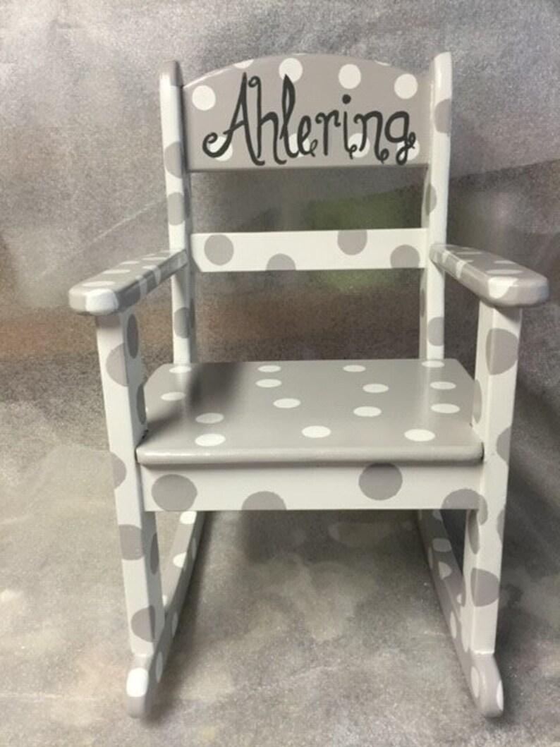 Personalized Child's Rocking Chair: Some Dots for Everyone - Etsy