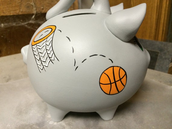 Piggy Bank Basketball Doodlebug4kids Etsy