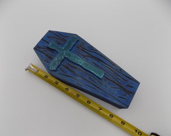 3D Printed Coffins Medium - Custom Painted Blue/Black - By: BECKSTERBEAST