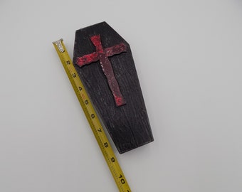 3D Printed Coffins Medium - Custom Painted Black/Red - By: BECKSTERBEAST