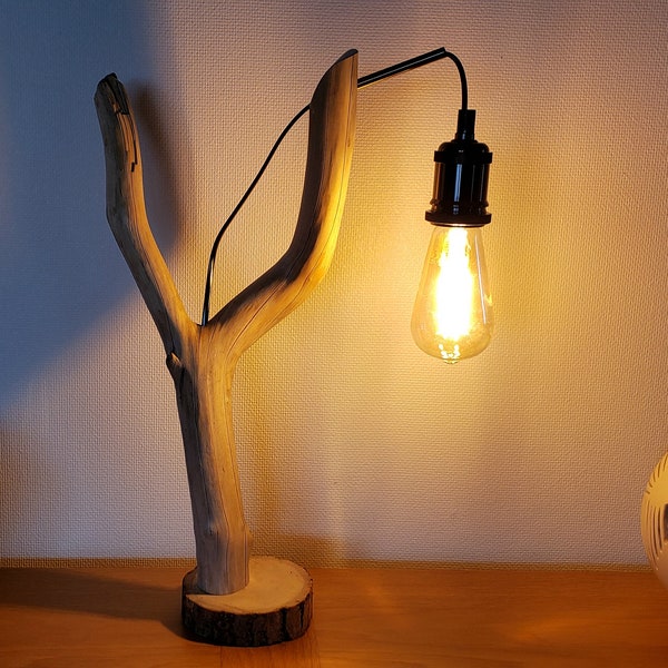 Lampe originale en bois flotté Oboisdormant