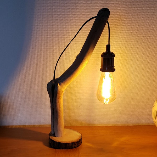 Lampe originale en bois flotté Oboisdormant