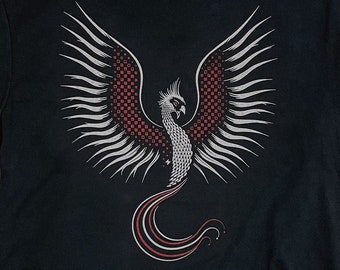 Tech Phoenix Graphic T-shirt for Dad, Techies and Engineers, Black Phoenix Shirt, Unique Gift idea for Phoenix Lovers and Tech Entrepreneurs