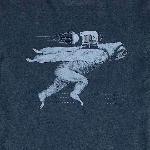 Rocket Sloth Graphic T-Shirt: Geeky Engineer Gift