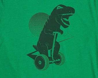 T-shirt T-Rex dinosaure hoverboard : cadeau geek amusant