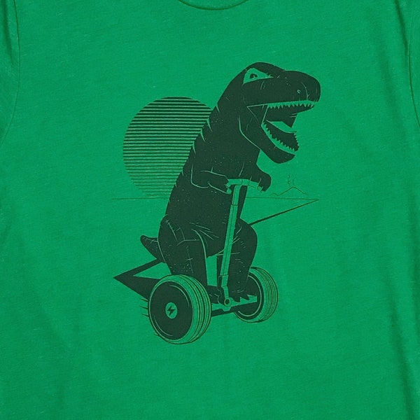 T-Rex Dinosaur Riding Hoverboard T-Shirt, Engineer Gift for Men, Funny T-rex Shirt for Adventurers and Techies, Funny Gift for Geeks