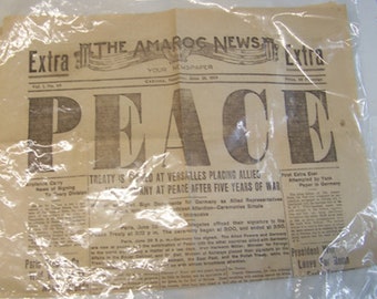 The AMAROC news EXTRA WW1 Signing Versalles Treaty June 28, 1919
