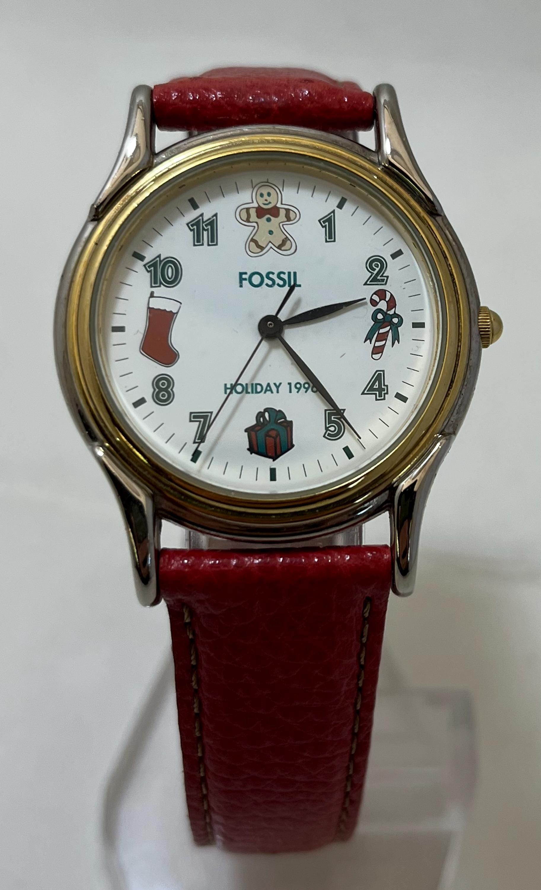 Fossil Christmas Watch Limited Edition 1996 Holiday 