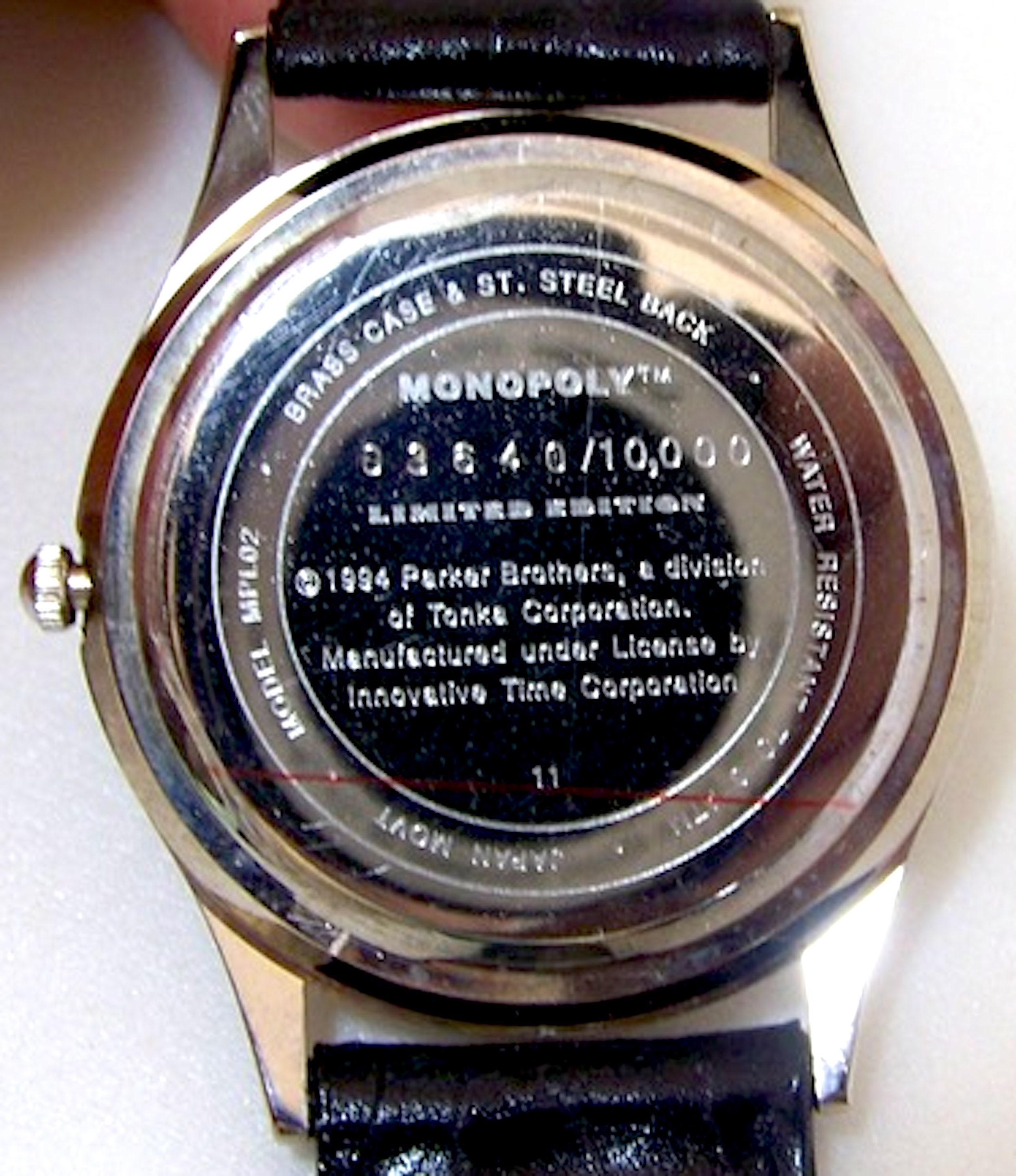 モノポリー確認用 Monopoly Game Watch Set Colorful Board Vintage Collectors