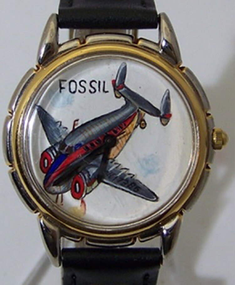 Fossil Airplane Watch Twin Tail Hand 