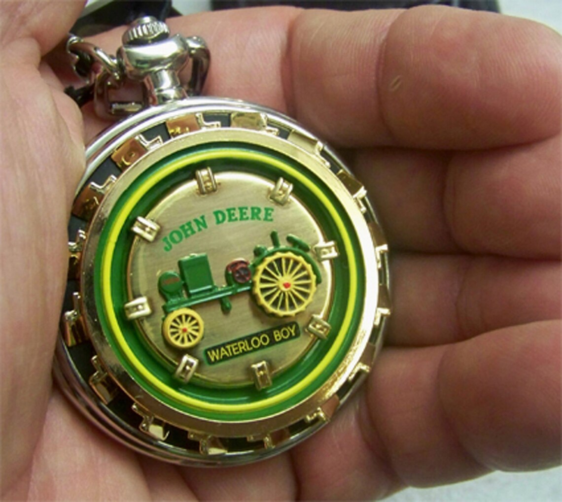 John Deere Franklin Mint Pocket Watch Waterloo Boy Tractor Timepiece Etsy