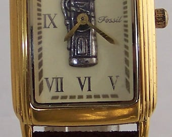 Fossil Golfer Watch Vintage Golf Bag Mens Golf Themed Wristwatch - Main Image