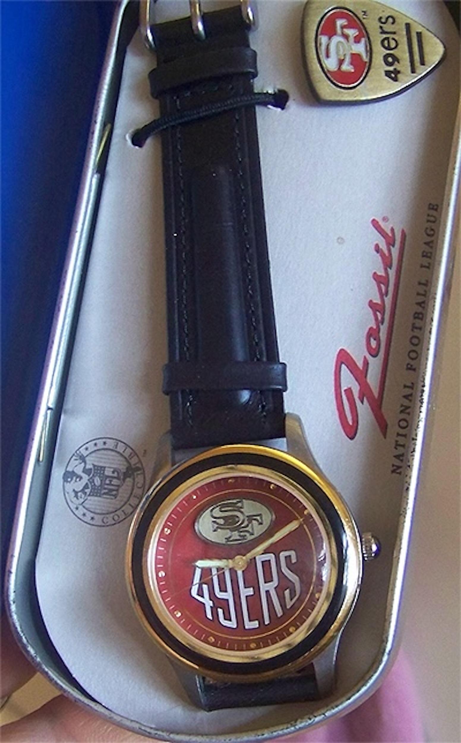 San Francisco 49ers Fossil Watch Vintage Dome Crystal 1994