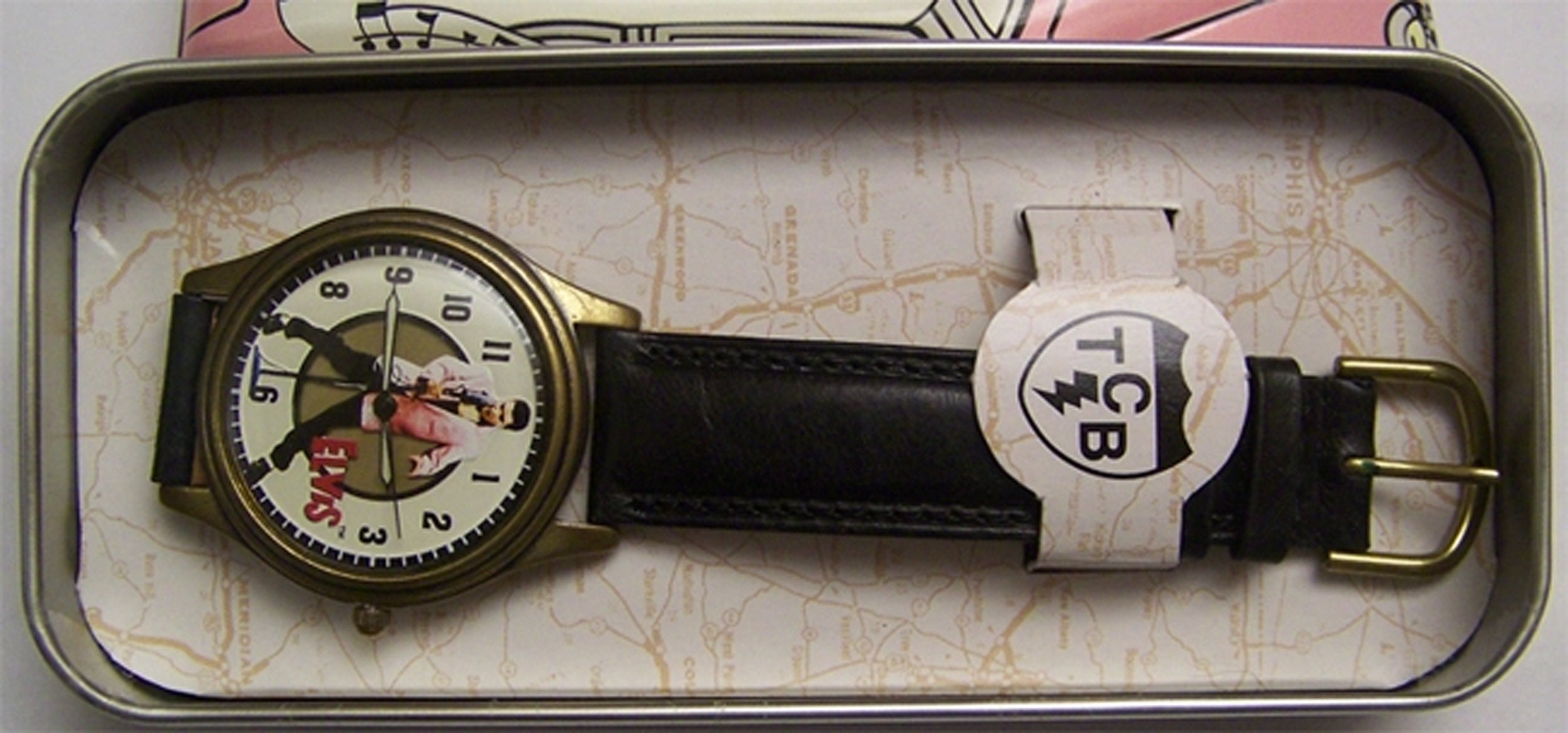 Elvis Presley Watch by Fossil Pink Cadillac Version Vintage  display picture 2
