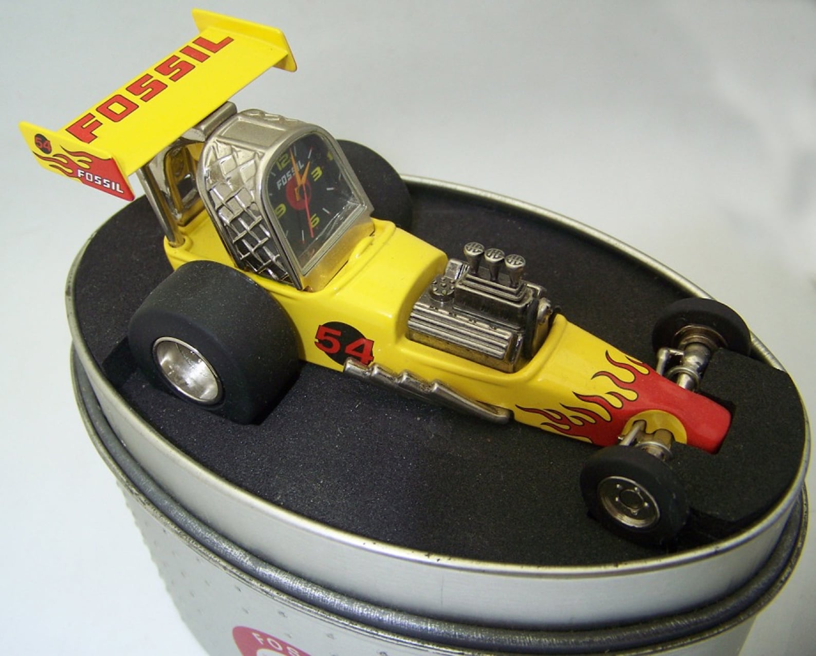 Fossil Dragster Desk Clock Drag Racing Car Novedad Desk Clock Etsy México