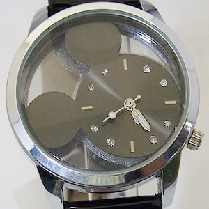 Mickey Mouse Disney Watch Silhouette See Through Novelty Wristwatch