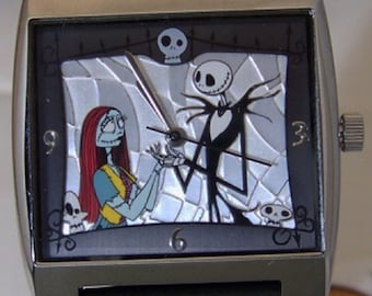 Nightmare Before Christmas Watch Jack and Sally Fossil LI2545 with Box