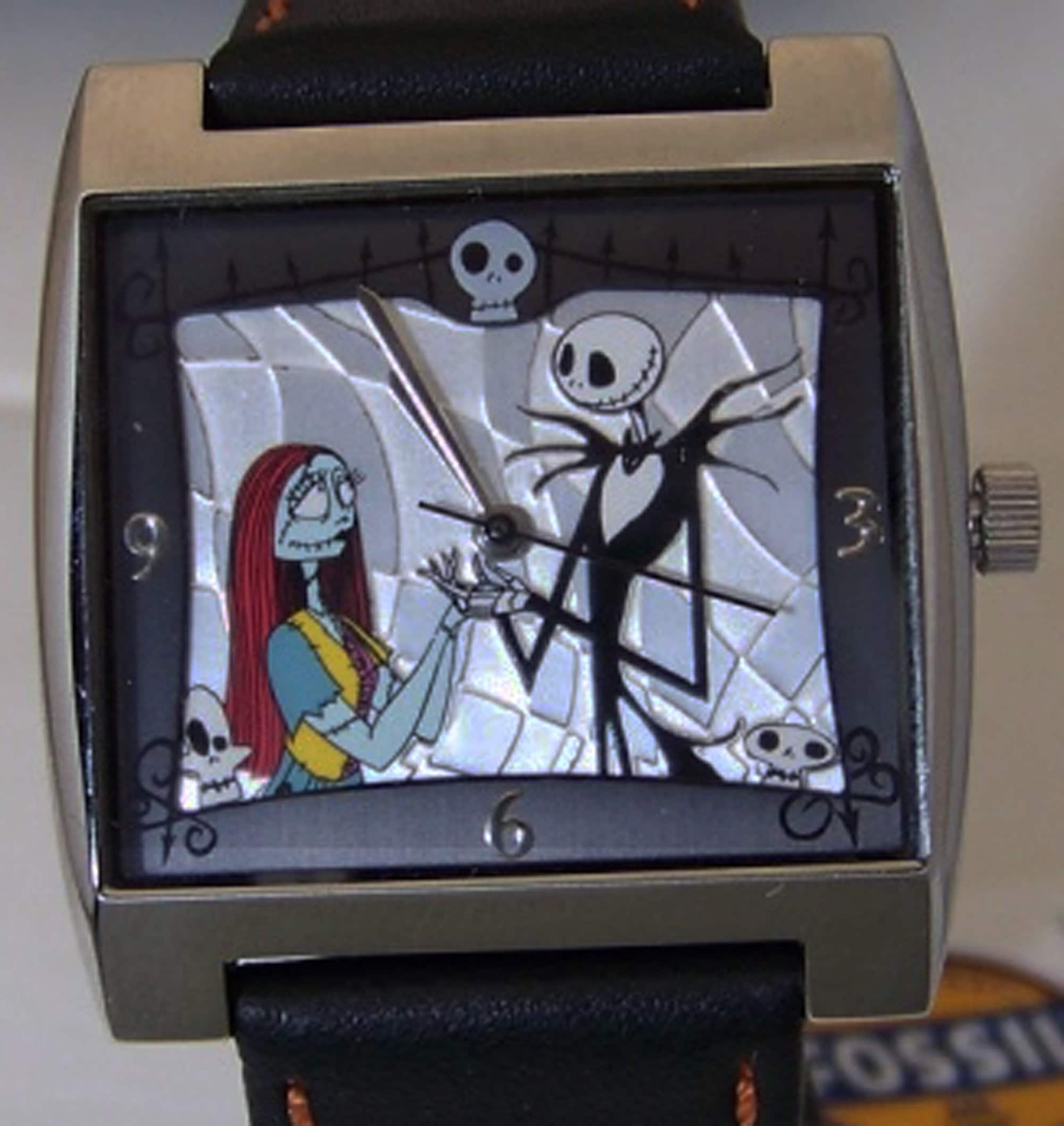 Nightmare Before Christmas Watch Jack and Sally Fossil LI2545 With Box Nightmare Before Christmas Watch
