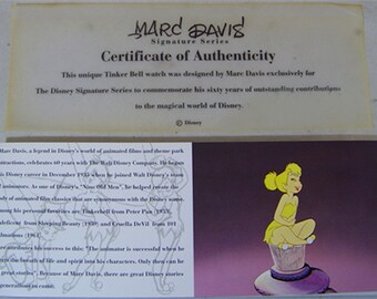 Marc Davis signature series ティンカーベル 時計 Tinker Bell Watch Disney Signature Series Artist Marc Davis