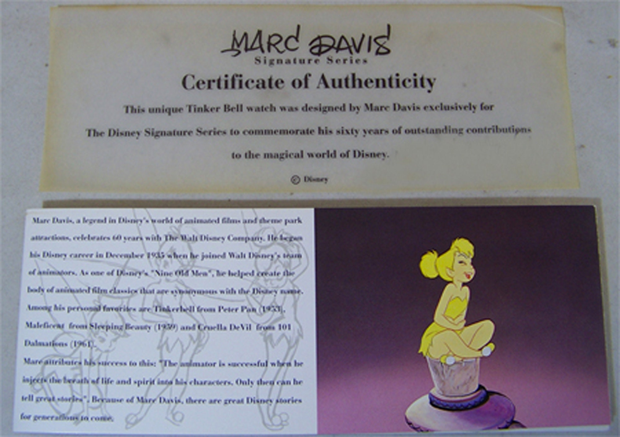 Tinker Bell Watch Disney Signature Series Artist Marc Davis