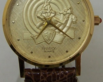 Bugs Bunny Gold Armitron Watch Looney Tune 50th Anniversary