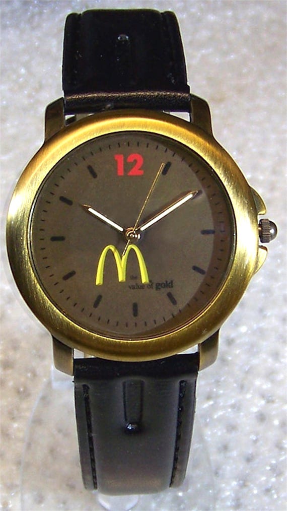 Fossil Mcdonalds Watch Mens Mcdonalds Value of Gold Wristwatch - Etsy
