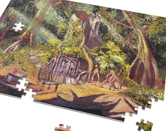 Shrek puzzel, Shrek cadeau, Shrek verjaardagscadeau, Shrek moeras, shrek kunstpuzzel, 252 stukjes puzzel, Shrek geschenken, puzzel cadeau