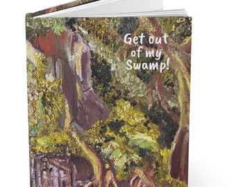 Shrek Inspired Cover Journal, sketchbook, planner, Notebook,  Hardcover Journal Shrek swamp, Get out of my swamp, Shrek gift, Shrek lover