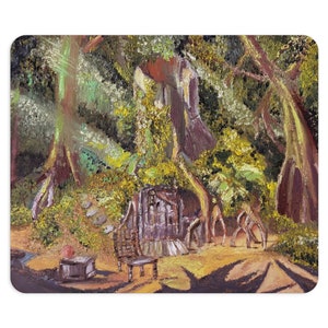 Shrek mousepad, Shrek swamp, Shrek lover gift, kids gift, fairy tale, Available in two shapes: round and rectangle