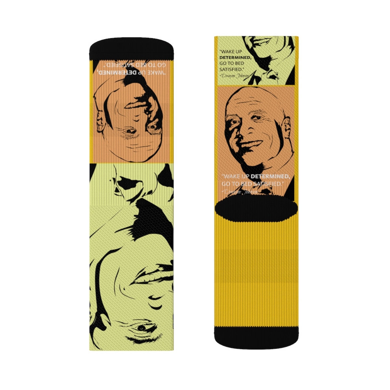 The Rock Socks Dwayne Johnson Socks the Rock Quote Etsy