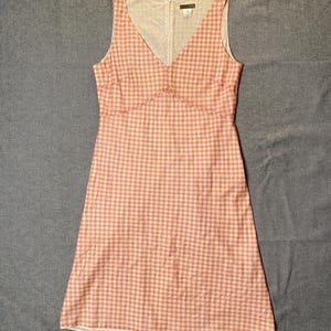 Robe sans manches à carreaux rose J. Crew