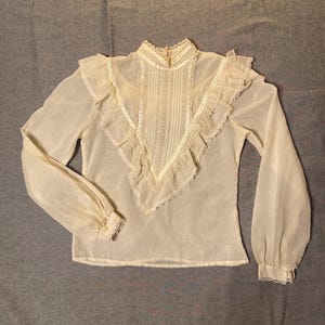 Vintage 1970s Gunne Sax Edwardian Prairie Blouse
