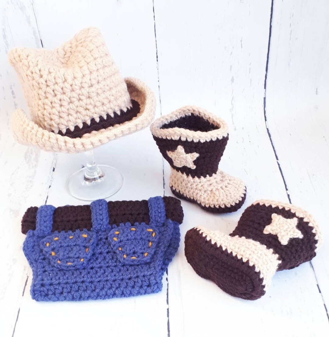 Newborn Baby Cowboy Outfit Baby Cowboy Hat Baby Cowboy Etsy