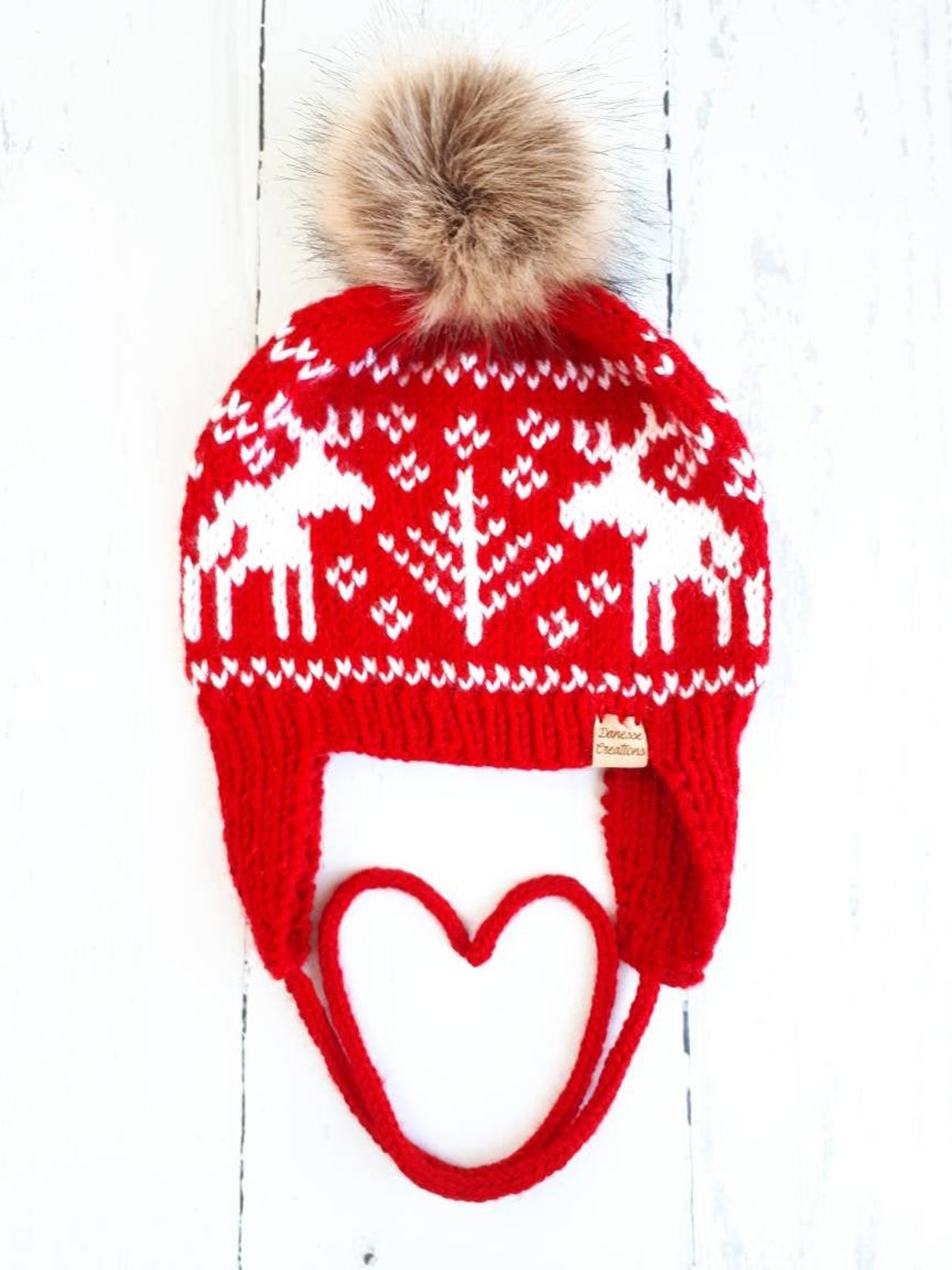 Knit Moose Hat Adult Knit Moose Hat Child's Hat Fair Etsy