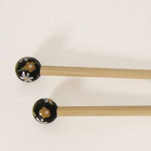 Handcrafted 5.5 bamboo knitting needles image 1