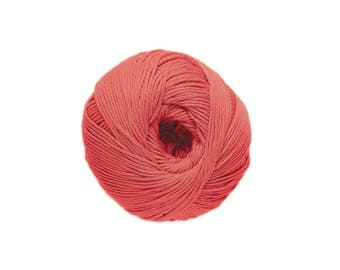 Coton à tricoter ou crocheter Natura 18 coral