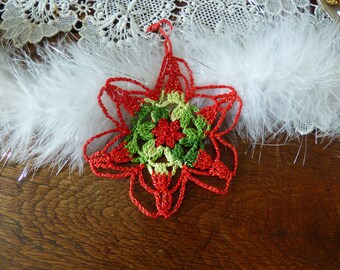 Red and green Christmas star