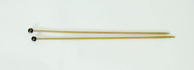 Handcrafted 5.5 bamboo knitting needles image 2