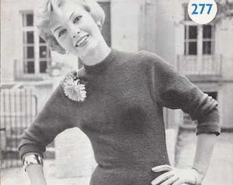 Tailored Dress in Bouclet - Passap (PDF - EBook - Digital Download) - Pattern for Machine Knitting