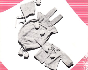 Baby Set in 3 Pieces - Strick-Matador (PDF - EBook - Digital Download) - Pattern for Machine Knitting