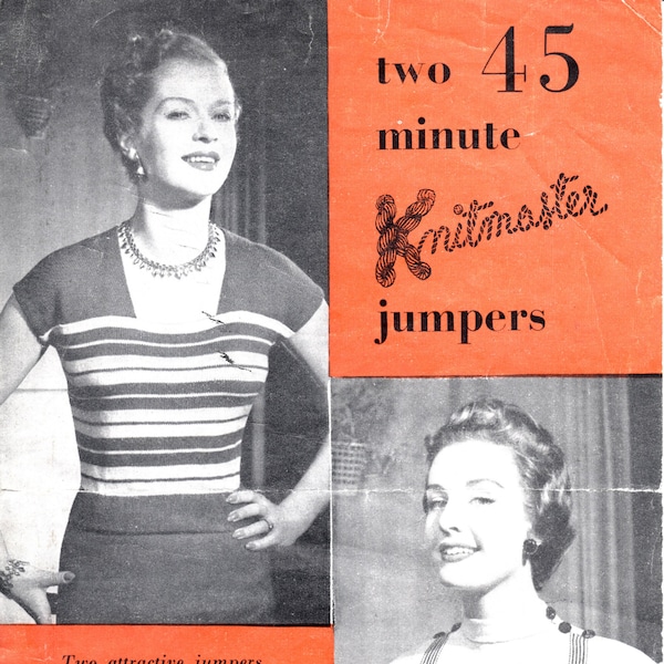 Two 45 Minute Jumpers - Knitmaster (PDF - EBook - Digital Download) - Pattern for Machine Knitting