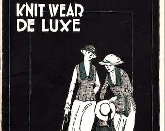 Knit Wear De Luxe - 1919 (PDF - EBook - Digital Download) - Pattern Book for Knitting and Crocheting