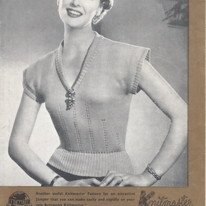 2 Hour Jumper - Knitmaster (PDF - EBook - Digital Download) - Pattern for Machine Knitting
