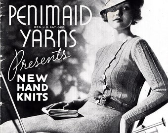 Penimaid Yarns New Hand Knits - 1935 (PDF - EBook - Descarga digital) - Libro de patrones para tejer y hacer crochet