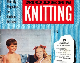 Modern Knitting - July 1956 Knitmaster (PDF - EBook - Digital Download) - Pattern Book for Machine Knitting