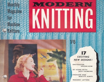 Modern Knitting - May 1956 Knitmaster (PDF - EBook - Digital Download) - Pattern Book for Machine Knitting